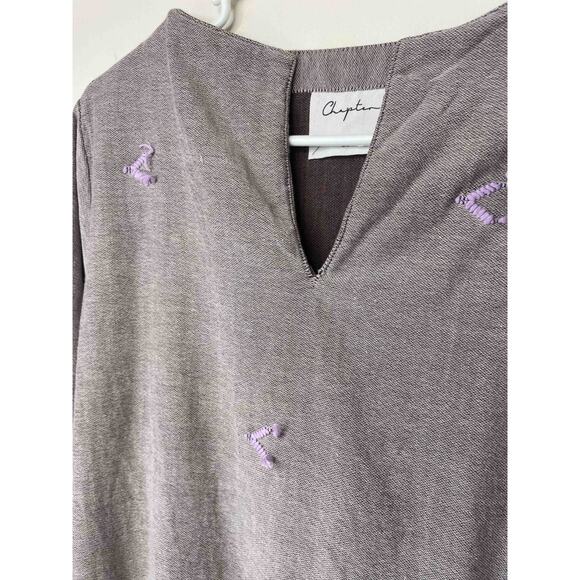 Chapter 2 Tunic Dress L Embroidered Boho Artisan Festival Ethnic Earthy Top - Picture 2 of 7